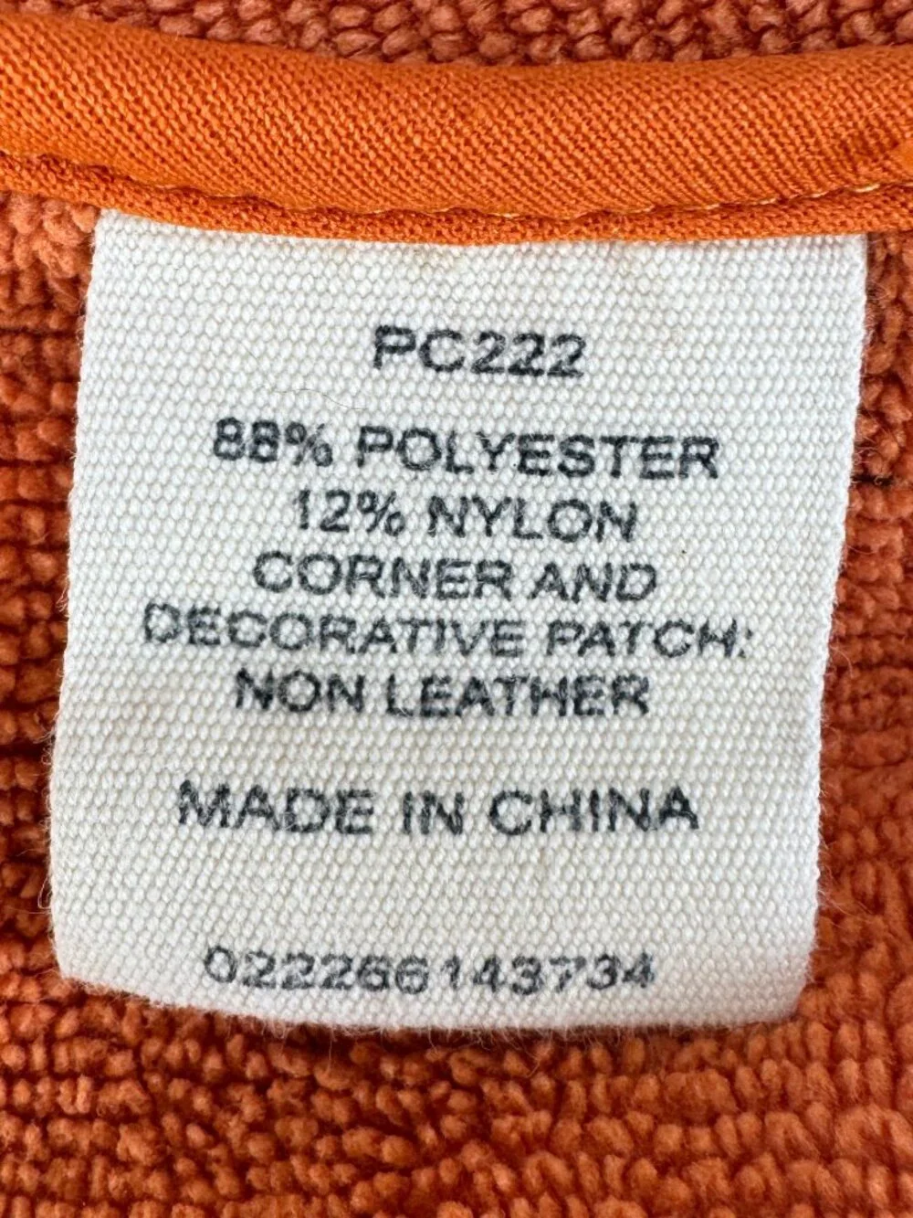 TALL TAILS Pet drying coat towel. Orange microfiber terry cloth w/ hand pockets